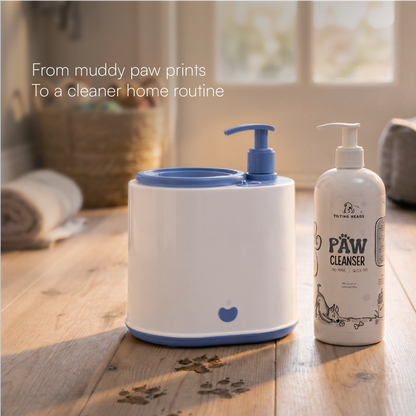 PawTech Cleaner– Electric Pet Paw Cleaning Device with Tilting Heads Paw Cleanser 500ml
