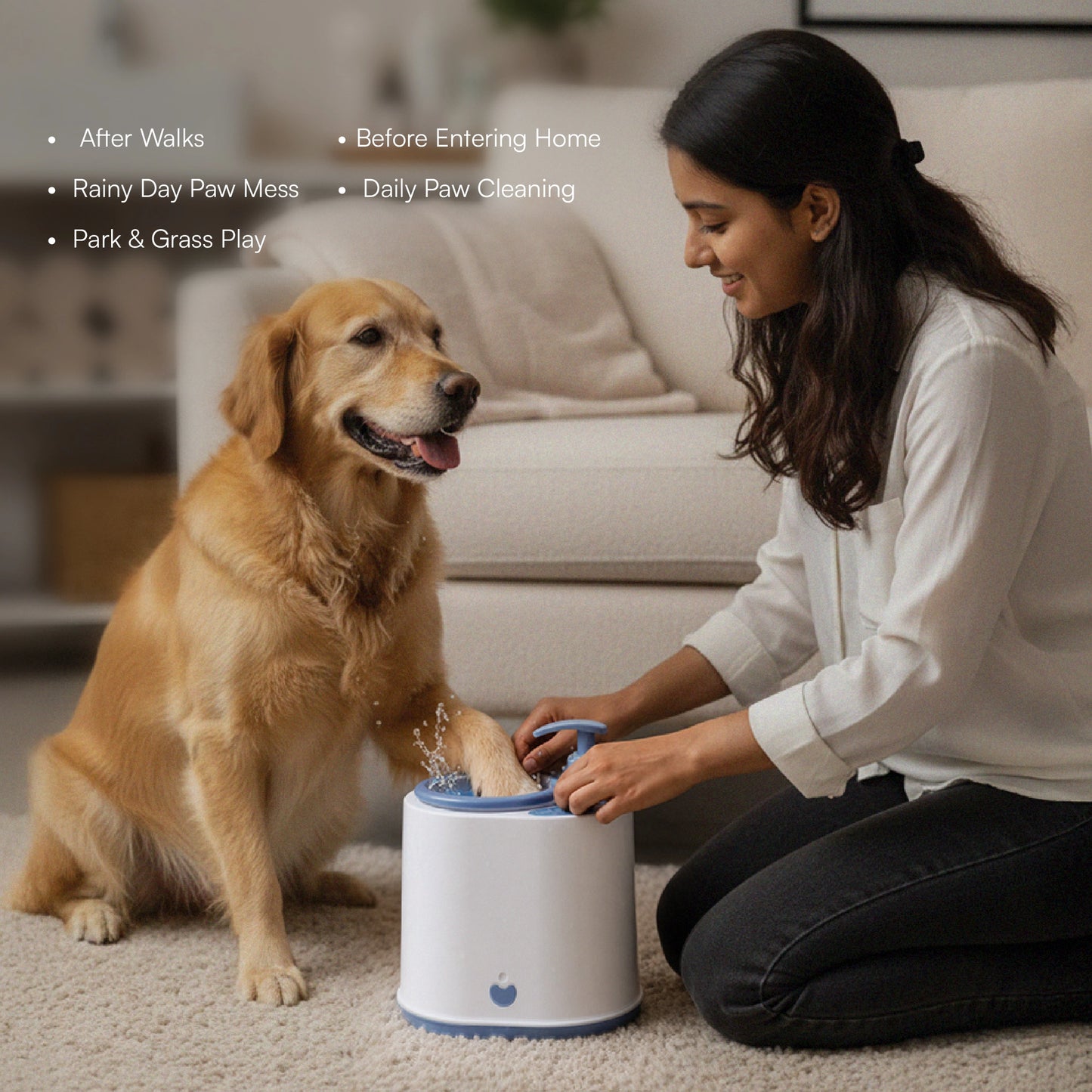 PawTech Cleaner– Electric Pet Paw Cleaning Device with Tilting Heads Paw Cleanser 500ml