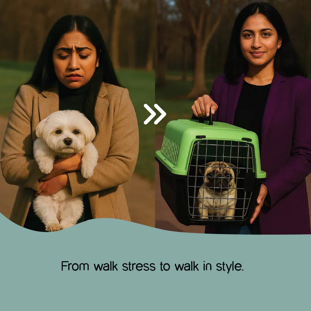 PupNestle Crate | Travel-Ready Carrier for Small Breed Pets - Tilting Heads