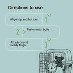 PupNestle Crate | Travel-Ready Carrier for Small Breed Pets - Tilting Heads