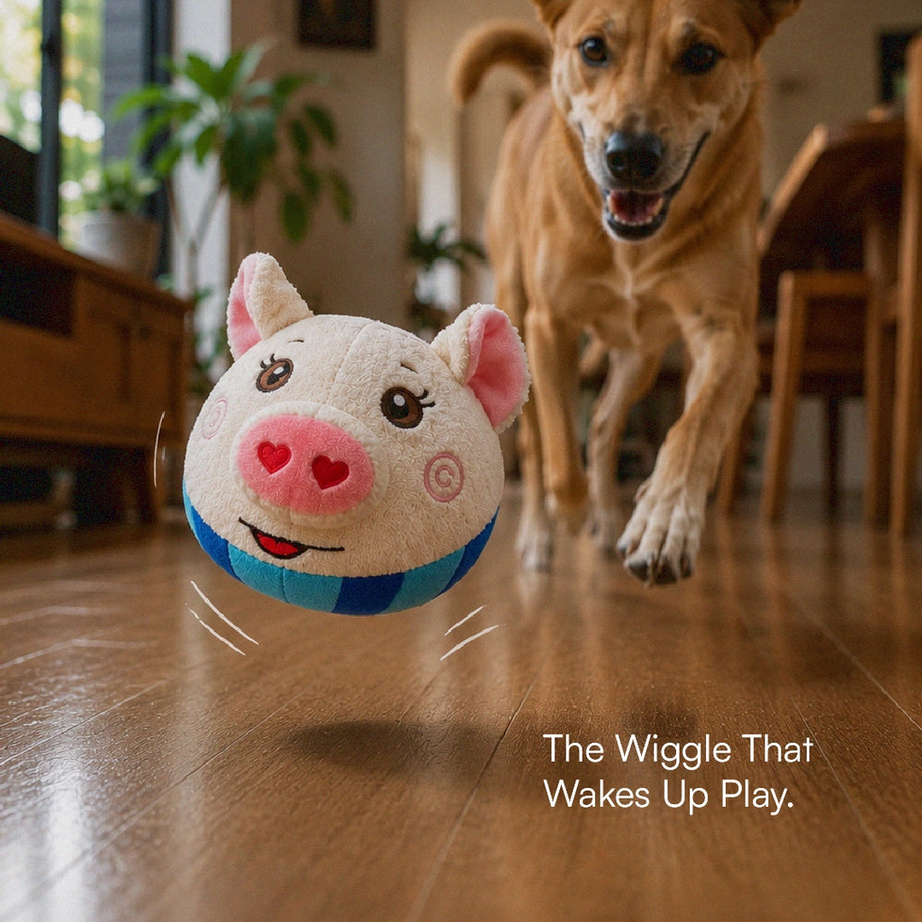 BopPiggy Toy | Interactive Voice Recording Plush Toy for Dogs & Cats
