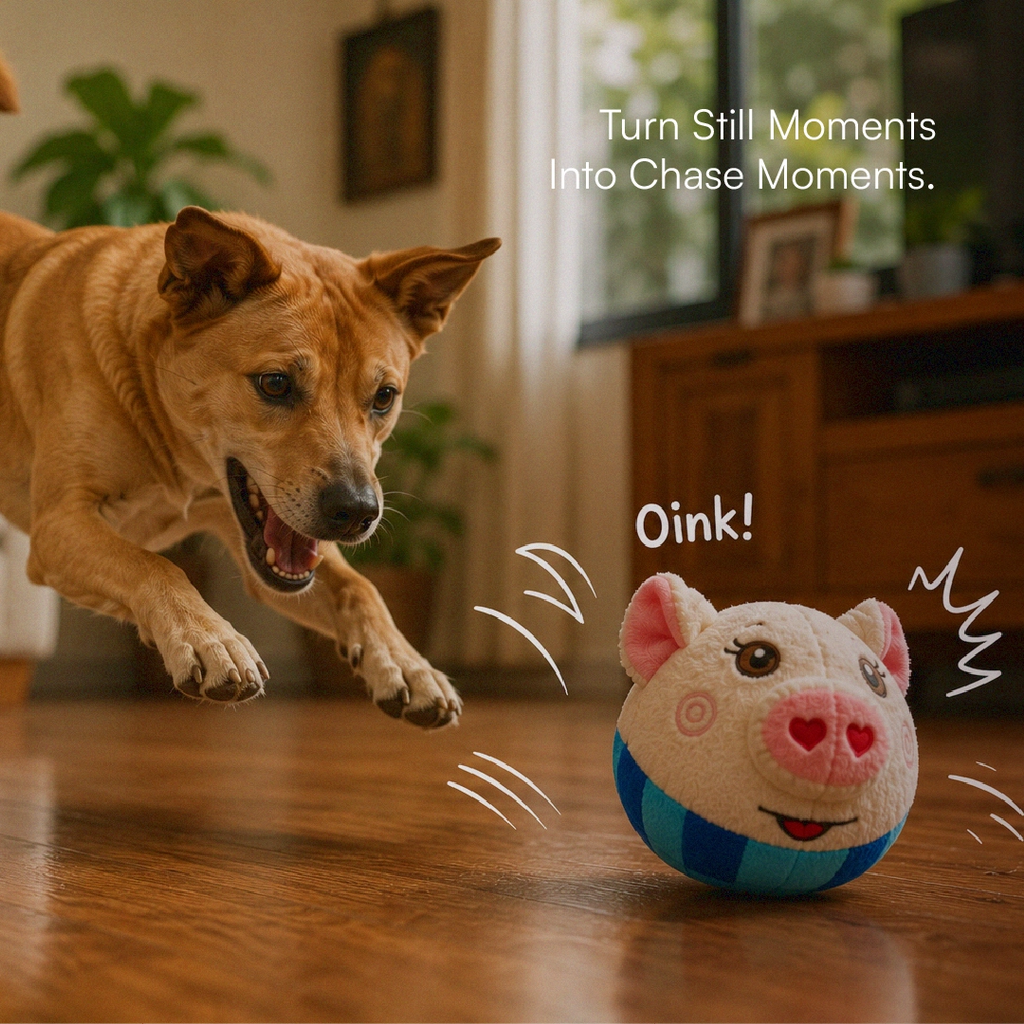 BopPiggy Toy | Interactive Voice Recording Plush Toy for Dogs & Cats