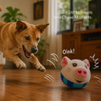 BopPiggy Toy | Interactive Voice Recording Plush Toy for Dogs & Cats