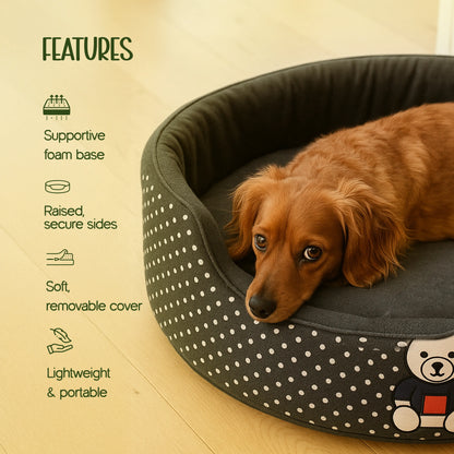 Pomelo Nest - Supportive Foam | Raised Sides | Washable Comfort