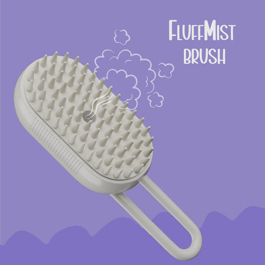 FluffMist Pet Brush – Steam Mist Grooming & Detangling Tool