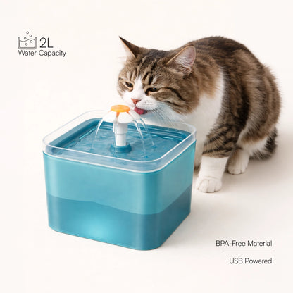 PureSip Fountain | LED Flow | Filtered Hydration for Small Pets