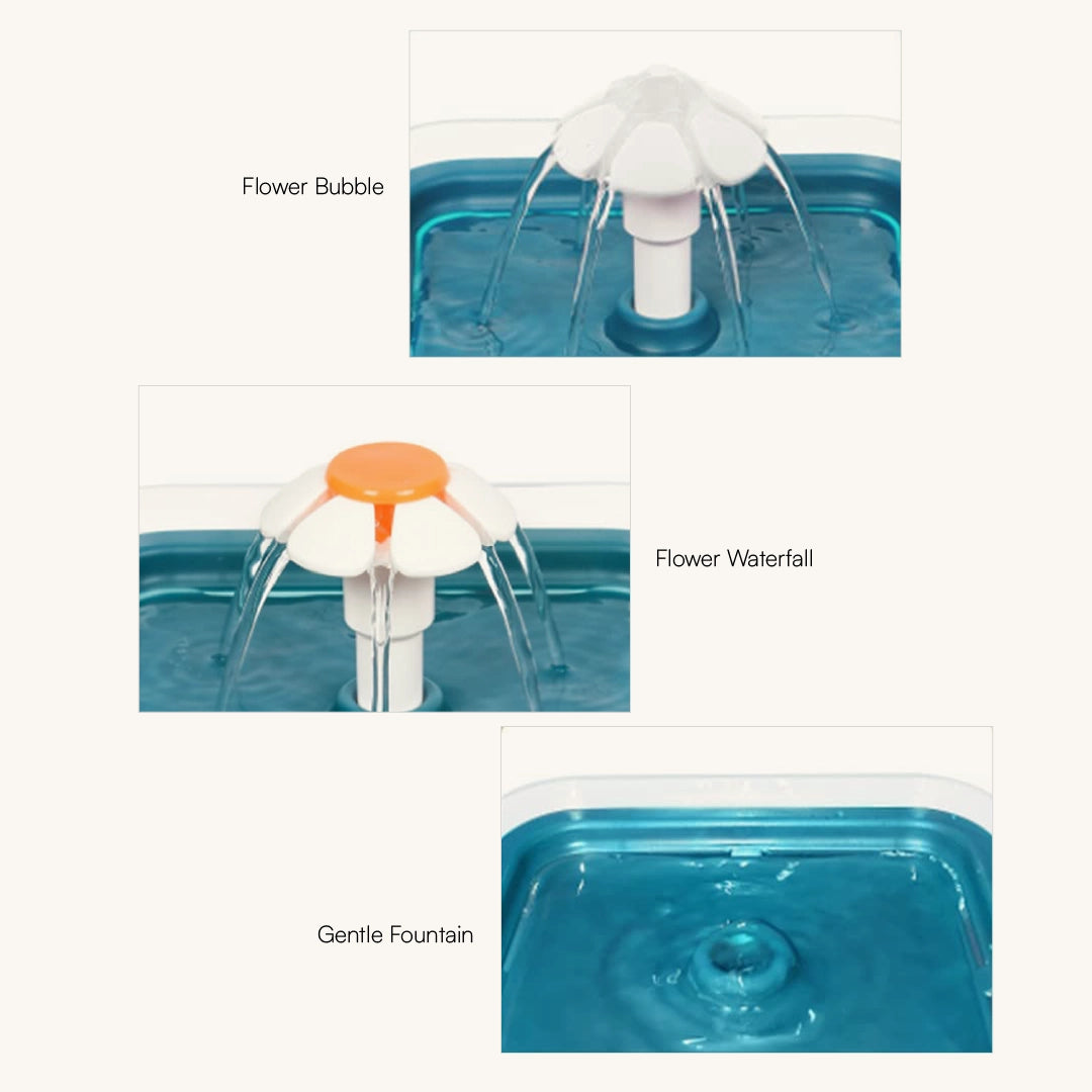 PureSip Fountain | LED Flow | Filtered Hydration for Small Pets