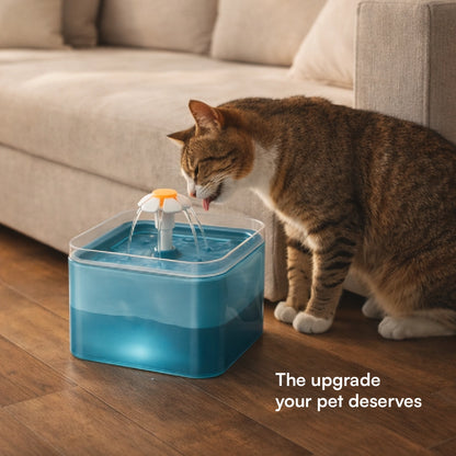 PureSip Fountain | LED Flow | Filtered Hydration for Small Pets