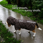 Rover Raincoat – Waterproof Dog Raincoat with Hood, Reflective Strip, Leash Opening & 3-Point Velcro for Monsoon Walks