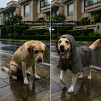 Rover Raincoat – Waterproof Dog Raincoat with Hood, Reflective Strip, Leash Opening & 3-Point Velcro for Monsoon Walks