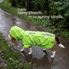 Rover Raincoat – Waterproof Dog Raincoat with Hood, Reflective Strip, Leash Opening & 3-Point Velcro for Monsoon Walks