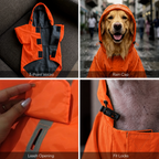 Rover Raincoat – Waterproof Dog Raincoat with Hood, Reflective Strip, Leash Opening & 3-Point Velcro for Monsoon Walks