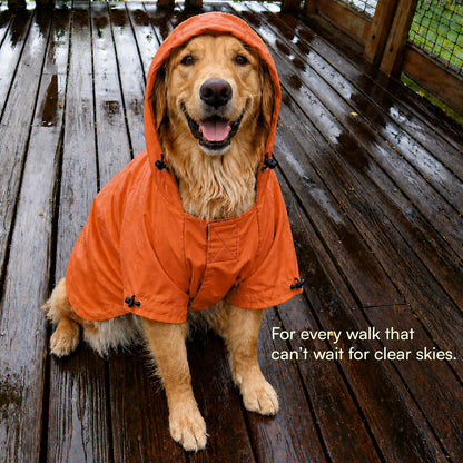 Rover Raincoat – Waterproof Dog Raincoat with Hood, Reflective Strip, Leash Opening & 3-Point Velcro for Monsoon Walks