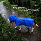 Rover Raincoat – Waterproof Dog Raincoat with Hood, Reflective Strip, Leash Opening & 3-Point Velcro for Monsoon Walks