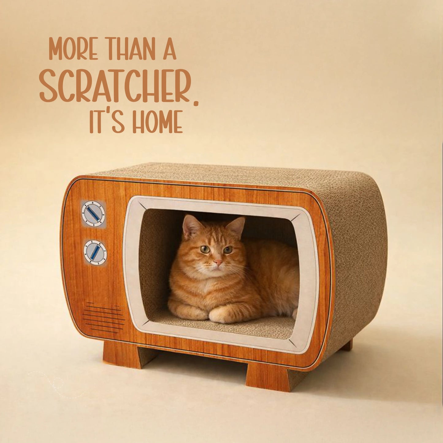 RetroTV Scratcher – All-Around Cat Scratcher & Cozy Hideout
