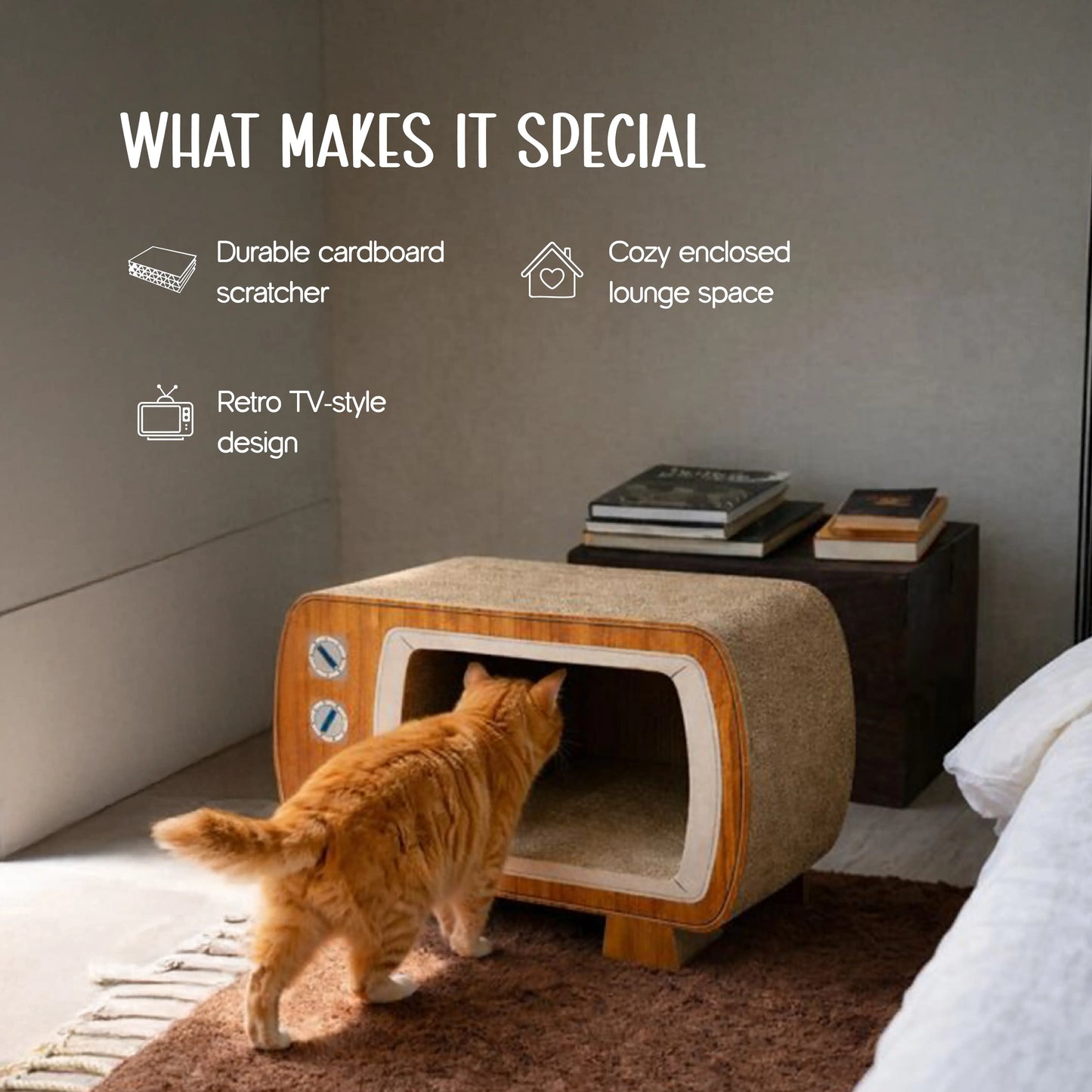 RetroTV Scratcher – All-Around Cat Scratcher & Cozy Hideout
