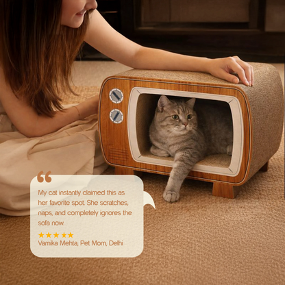 RetroTV Scratcher – All-Around Cat Scratcher & Cozy Hideout