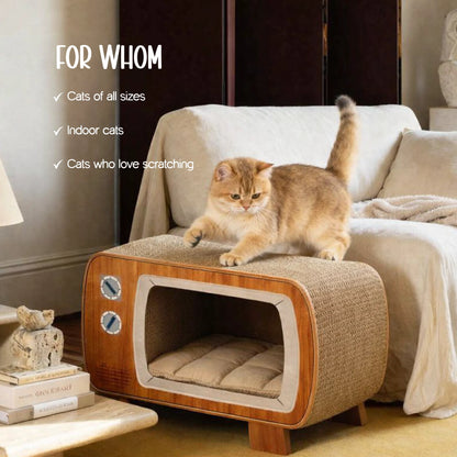 RetroTV Scratcher – All-Around Cat Scratcher & Cozy Hideout