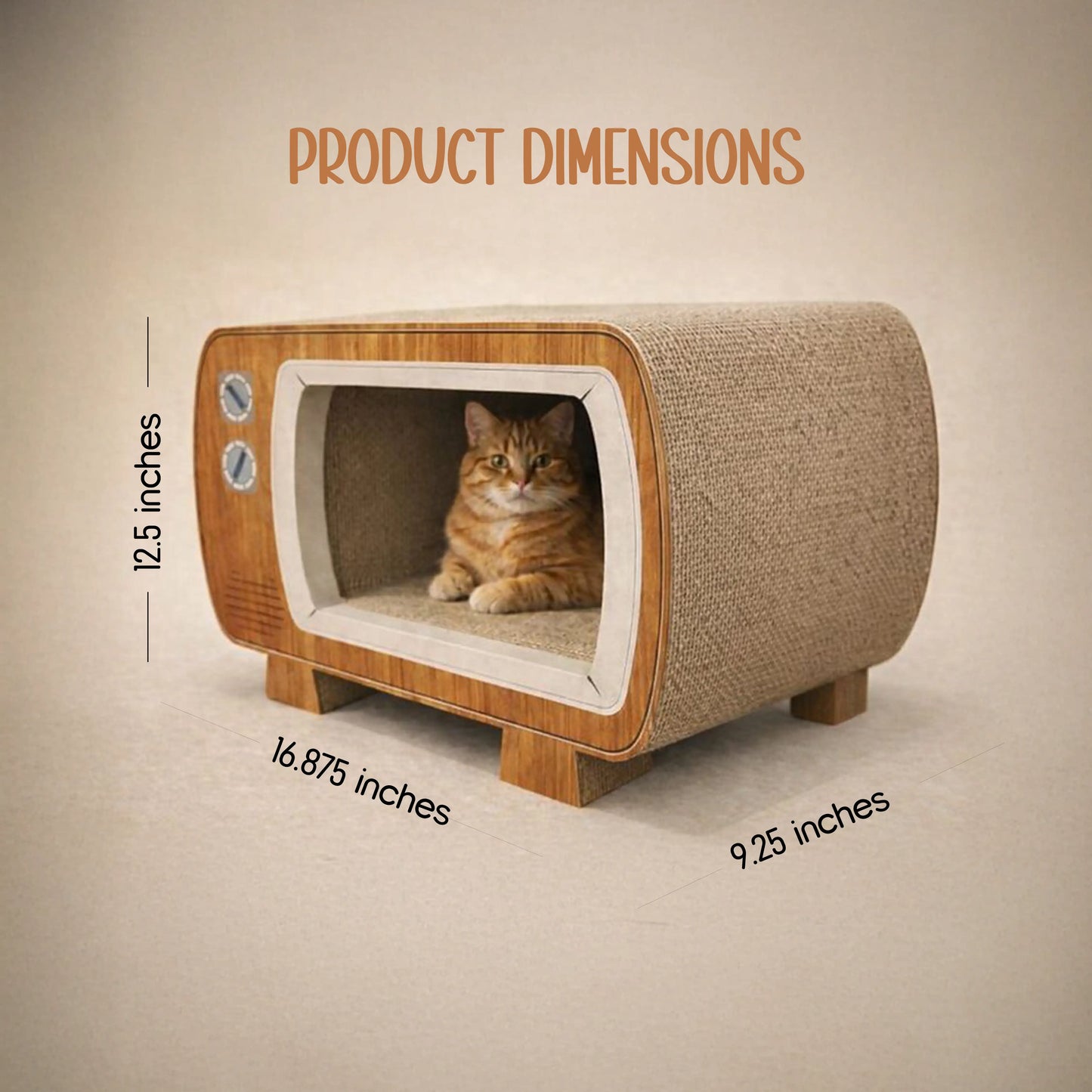 RetroTV Scratcher – All-Around Cat Scratcher & Cozy Hideout