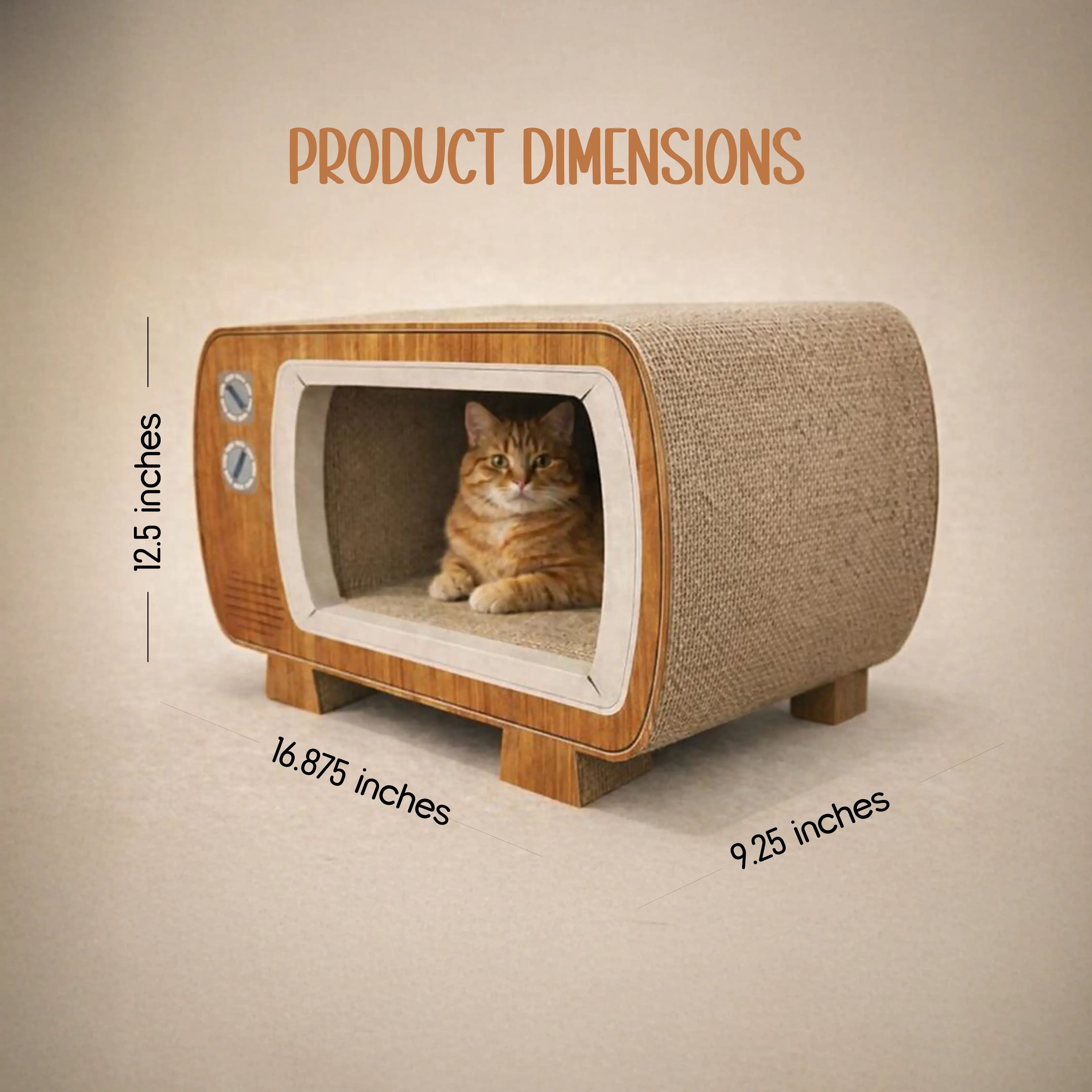 RetroTV Scratcher – All-Around Cat Scratcher & Cozy Hideout