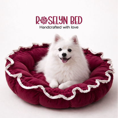 Roselyn Bed – 2-in-1 Convertible Lounge & Bed for Small Dogs & Cats