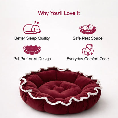 Roselyn Bed – 2-in-1 Convertible Lounge & Bed for Small Dogs & Cats