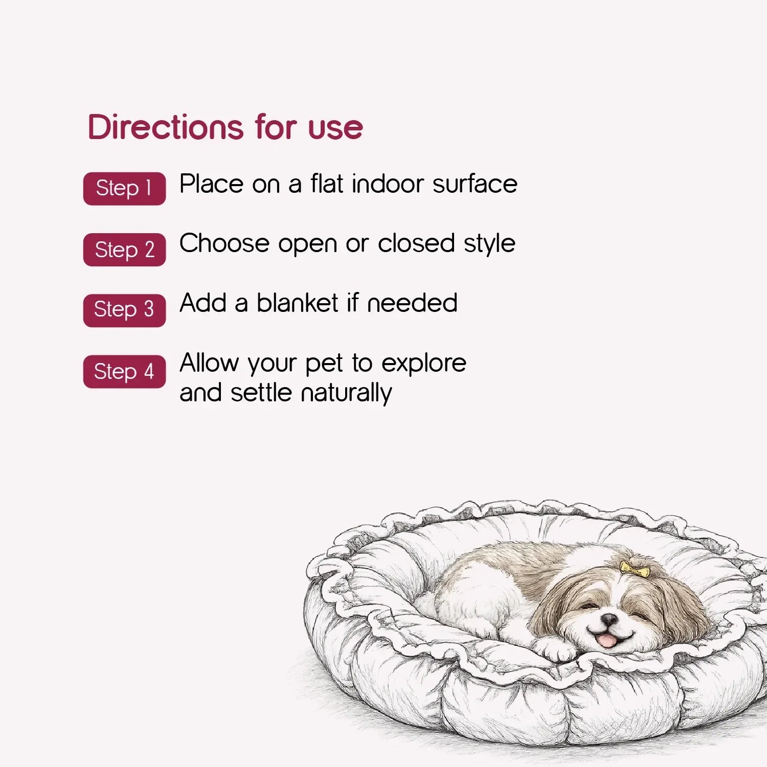 Roselyn Bed – 2-in-1 Convertible Lounge & Bed for Small Dogs & Cats