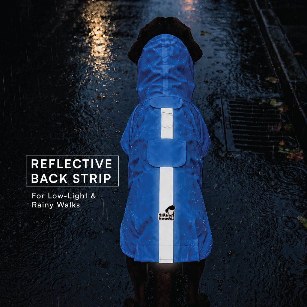 Rover Raincoat – Waterproof Dog Raincoat with Hood, Reflective Strip, Leash Opening & 3-Point Velcro for Monsoon Walks