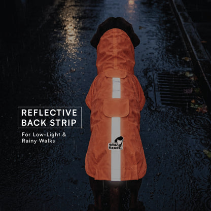 Rover Raincoat – Waterproof Dog Raincoat with Hood, Reflective Strip, Leash Opening & 3-Point Velcro for Monsoon Walks