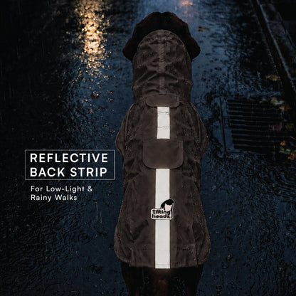 Rover Raincoat – Waterproof Dog Raincoat with Hood, Reflective Strip, Leash Opening & 3-Point Velcro for Monsoon Walks