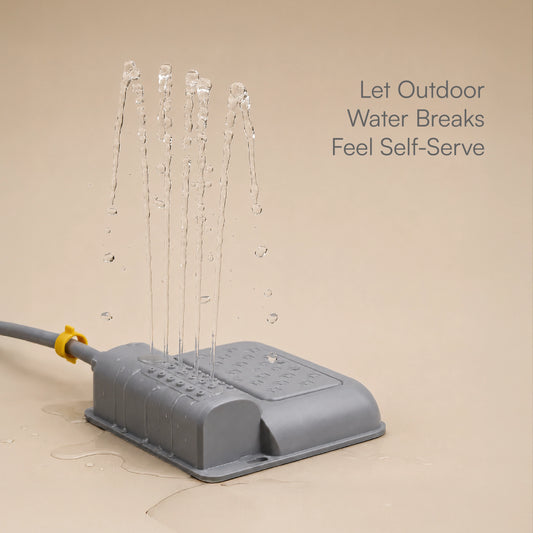 Splash Spring Fountain – Paw-Activated Outdoor Dog Water Fountain | Step-On Dog Water Dispenser with Hose Connection for Yard & Garden