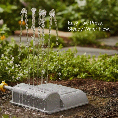 Splash Spring Fountain – Paw-Activated Outdoor Dog Water Fountain | Step-On Dog Water Dispenser with Hose Connection for Yard & Garden