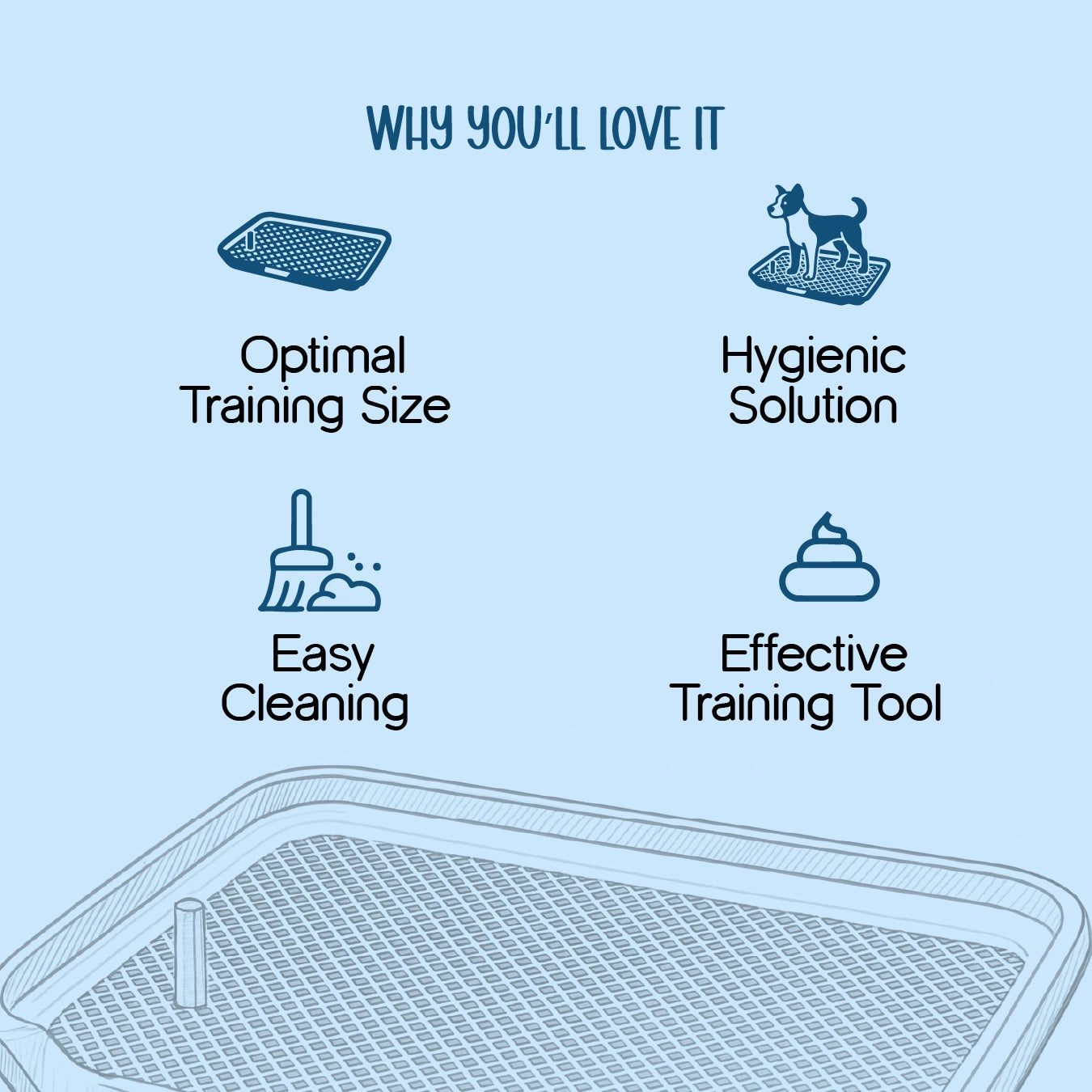 Sanora Tray – Hygienic Training Tray for Puppies