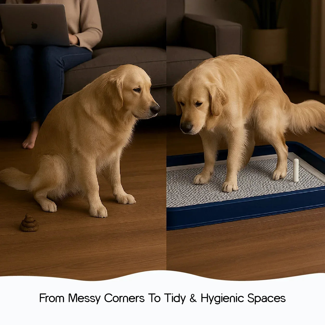 Sanora Tray – Hygienic Training Tray for Puppies - Tilting Heads