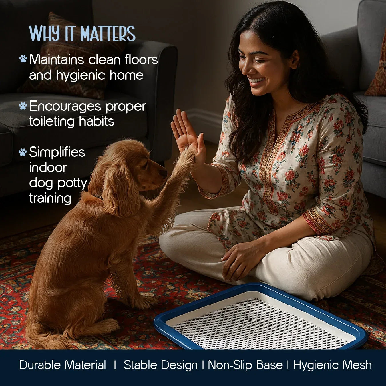 Sanora Tray – Hygienic Training Tray for Puppies - Tilting Heads