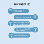 Sanora Tray – Hygienic Training Tray for Puppies - Tilting Heads