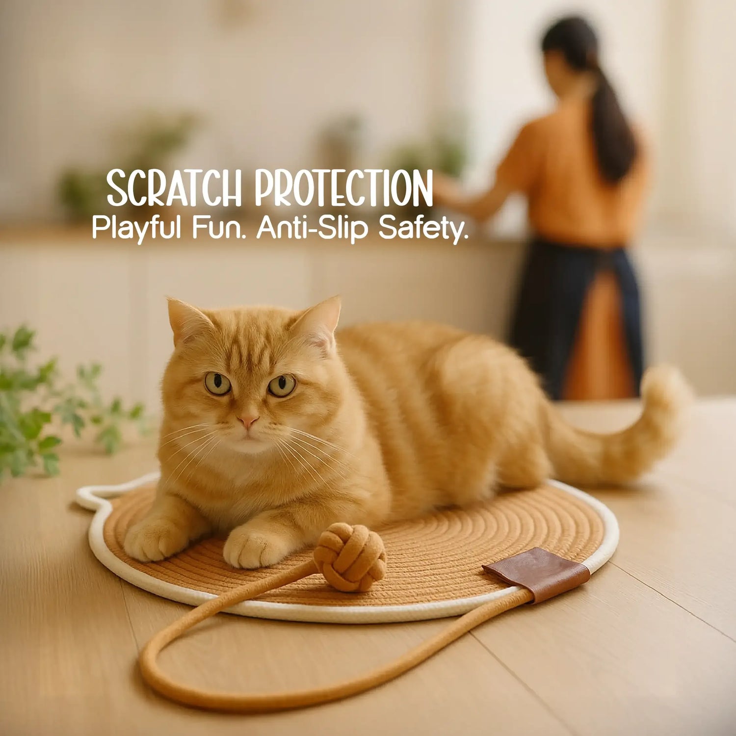 Scratchet Mat – Fun, Anti-Slip & Safe Cat Scratching Spot - Tilting Heads