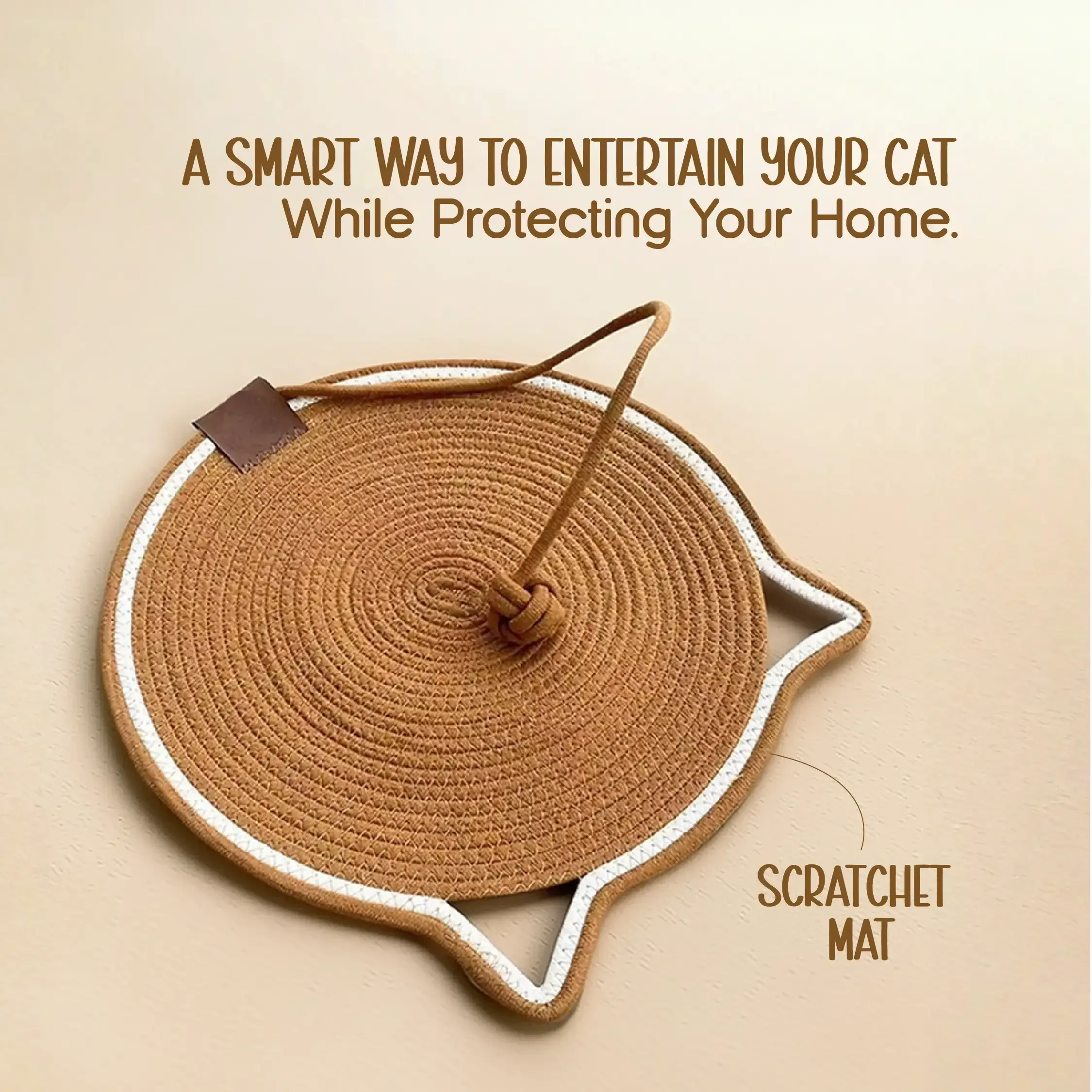 Scratchet Mat – Fun, Anti-Slip & Safe Cat Scratching Spot - Tilting Heads