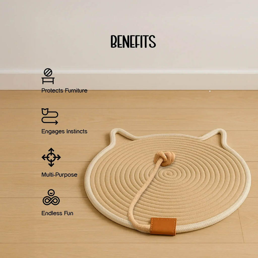 Scratchet Mat – Fun, Anti-Slip & Safe Cat Scratching Spot - Tilting Heads