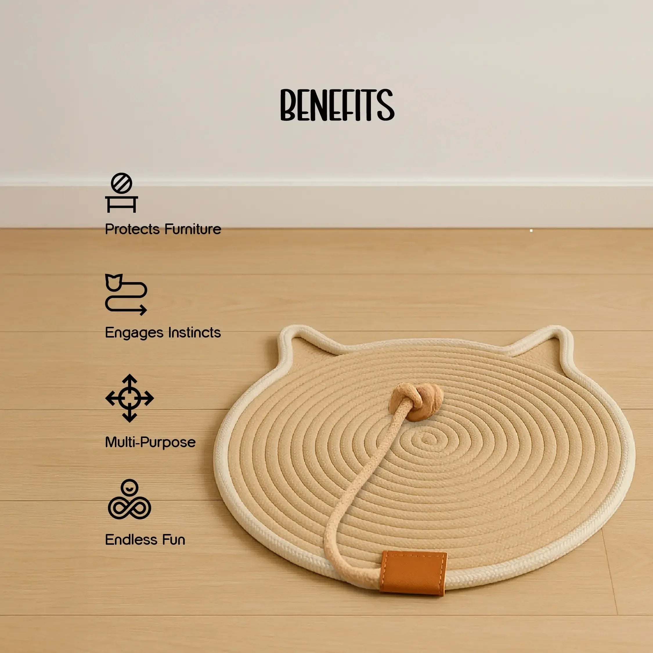 Scratchet Mat – Fun, Anti-Slip & Safe Cat Scratching Spot - Tilting Heads