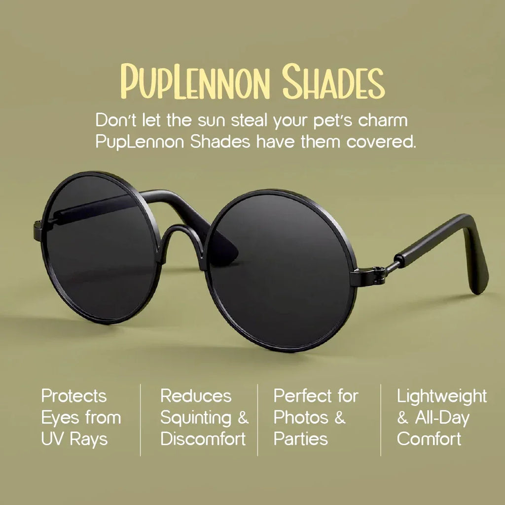 PupLennon Shades for Pets – Stylish UV Protection Sunglasses - Tilting Heads