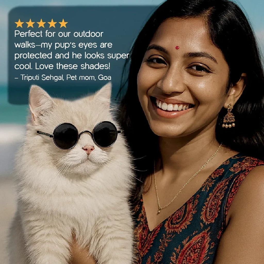 PupLennon Shades for Pets – Stylish UV Protection Sunglasses - Tilting Heads