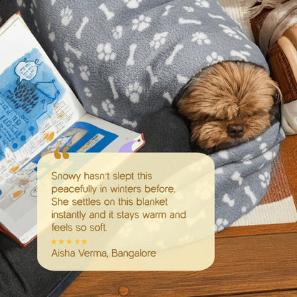 Sherpa Blanket | Winter-Ready Softness | Keeps Pets Warm & Calm - Tilting Heads