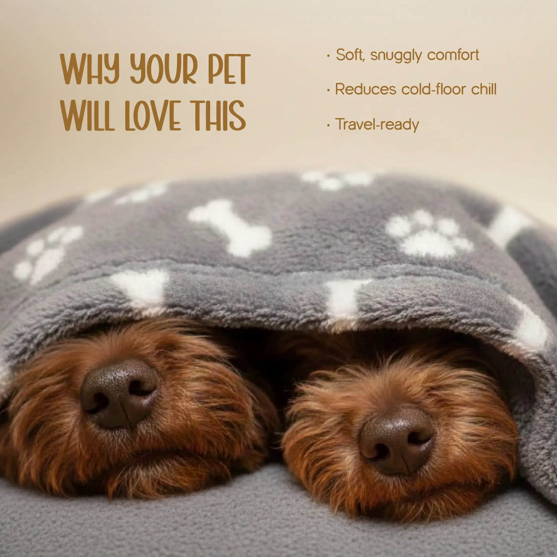 Sherpa Blanket | Winter-Ready Softness | Keeps Pets Warm & Calm - Tilting Heads