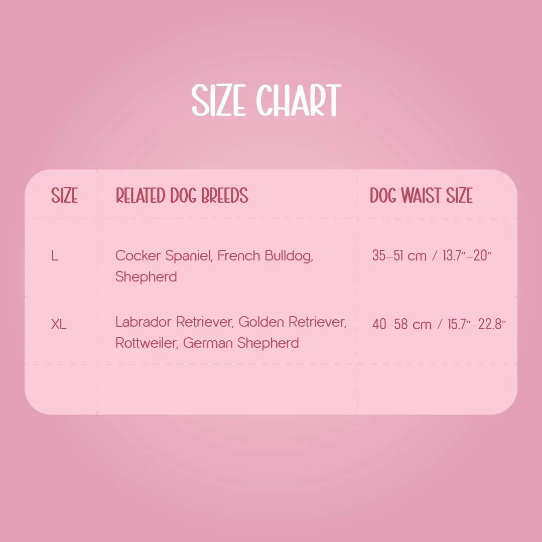 SanctiCare Heat Wrap — Reusable Protection for Dogs in Heat | Includes 3 Absorbent Pads