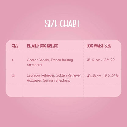 SanctiCare Heat Wrap — Reusable Protection for Dogs in Heat | Includes 3 Absorbent Pads