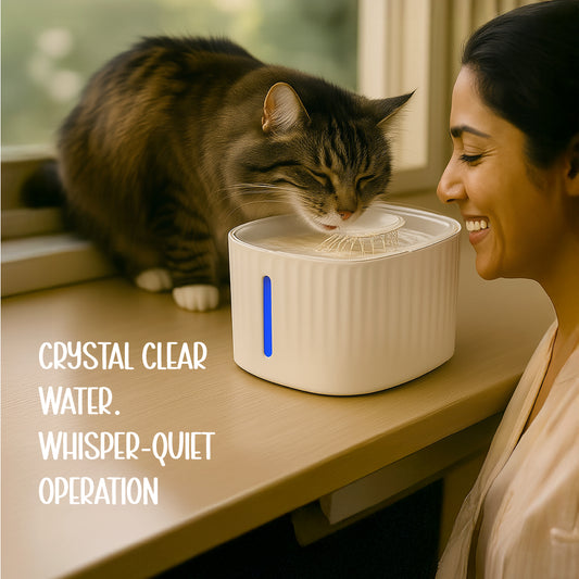SmartSip Fountain for Cats | Continuous Water Flow | Electric Powered