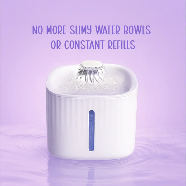 SmartSip Fountain for Cats | Continuous Water Flow | Electric Powered - Tilting Heads