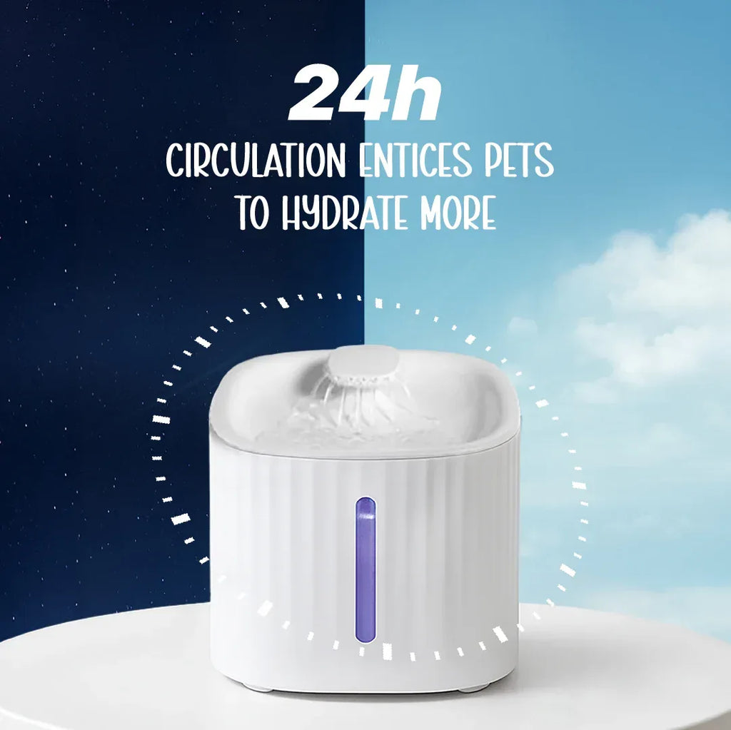 SmartSip Fountain for Cats | Continuous Water Flow | Electric Powered - Tilting Heads