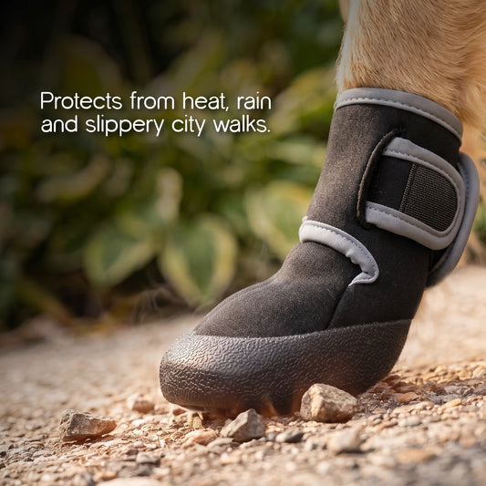 SnugSole Boots | Dog Boots for Hot Pavement & Rain | Anti-Slip Waterproof Paw Protection